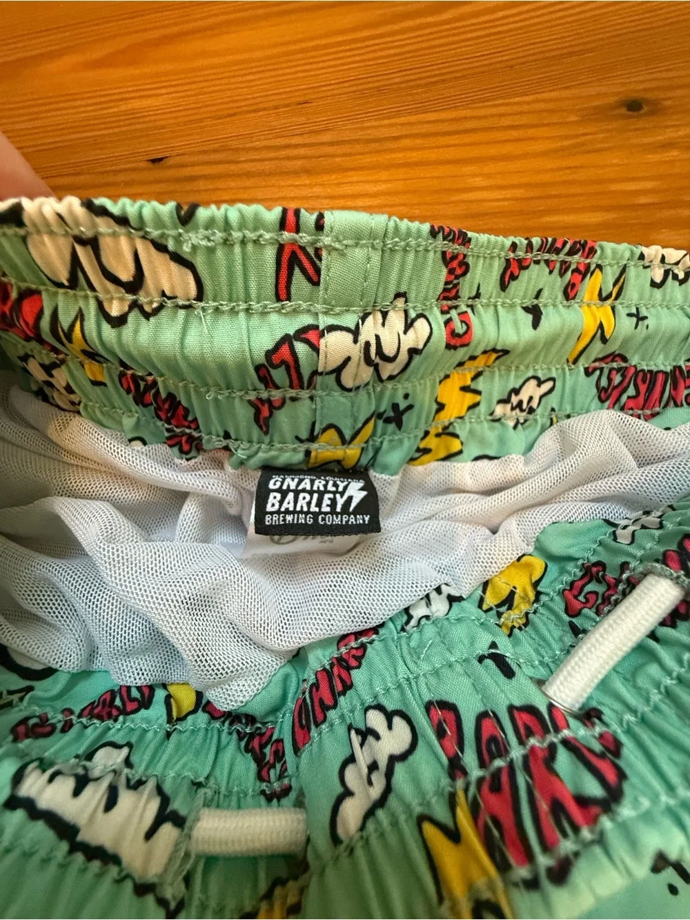 Men's Aqua Printed Swim Hybrids with Drawstring Waist